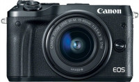 Canon EOS M6 camera with 15-45mm lens - Black