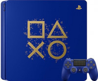 Playstation 4 Slim 500GB Console Days Of Play Blue (2 controllers), Unboxed